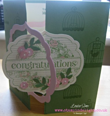 Stampin' Up! Apothecary Art Framelits Aviary Wedding Card