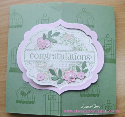 Stampin' Up! Apothecary Art Framelits Aviary Wedding Card