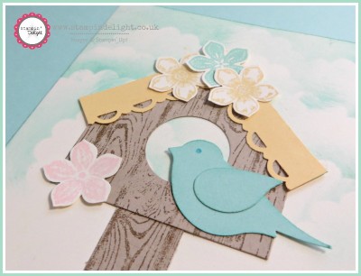 Stampin' Up Hardwood Petite Petals Bird Punch Birdhhouse