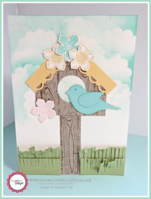 Stampin' Up Hardwood Petite Petals Bird Punch Birdhhouse