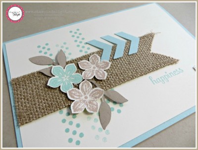 Stampin Up! Petite Petals Burlap Banner 