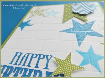 Stampin' Up Simply Stars Graffiti Wall Card Simply Scored