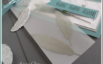 Stampin Up Four Feathers Bookmarks