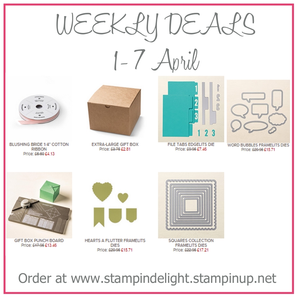 Weekly Deals 1 April Buy Stampin Up