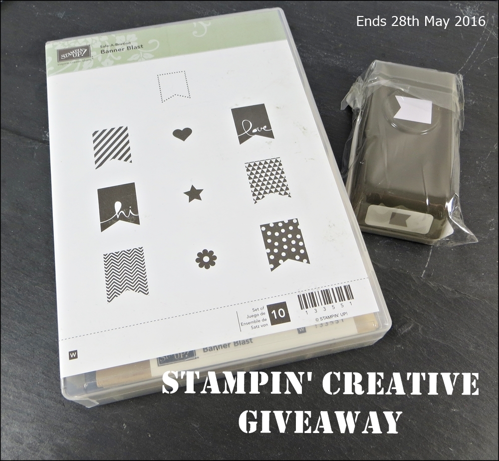 Stampin' Creative Giveaway - leave a comment to be in with a chance to win these Stampin' Up goodies. Ends 28th May 2016