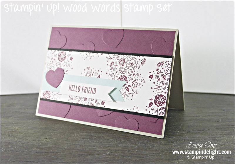 The Wood Words Stamp set available in clear and wood mount. 