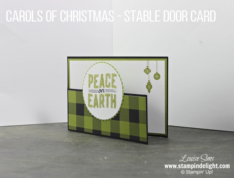 A simple Stable Door Card is easy to create with the Carols of Christmas Stamp Set