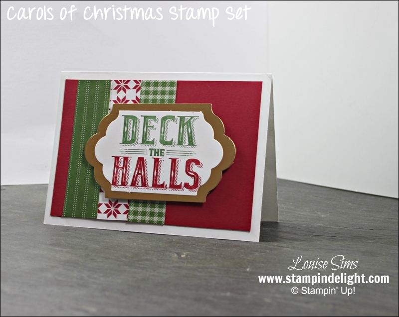 Carols of Christmas and it's Big Bold sentiments for simple, quick and easy cards. 