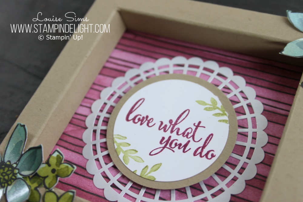 A Share What You Love Shadow Box Frame makes a lovely keepsake. 