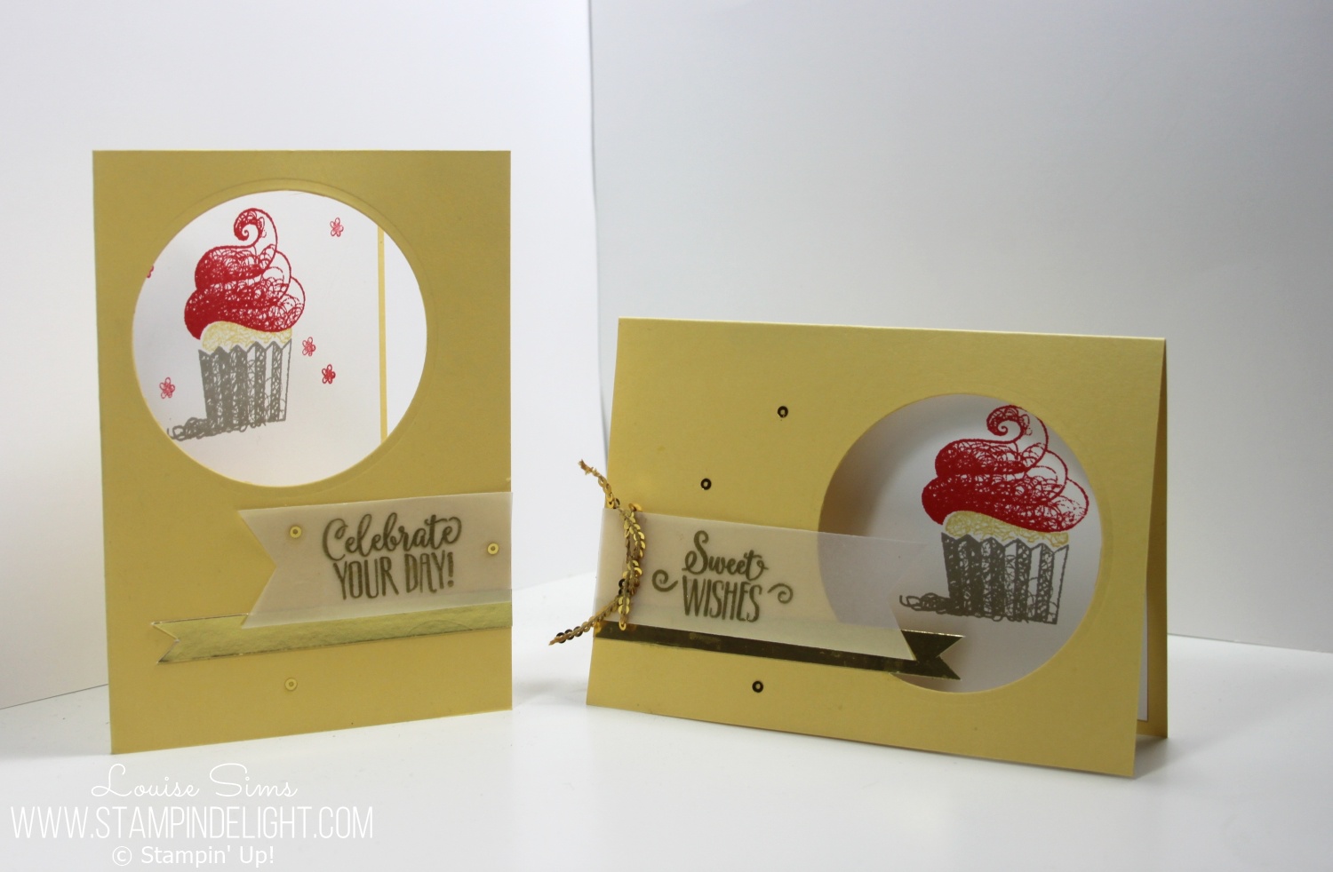 Hello Cupcake - a Sale-a-bration 2019 stamp set creates perfect birthday cards. free with a £45 order. 