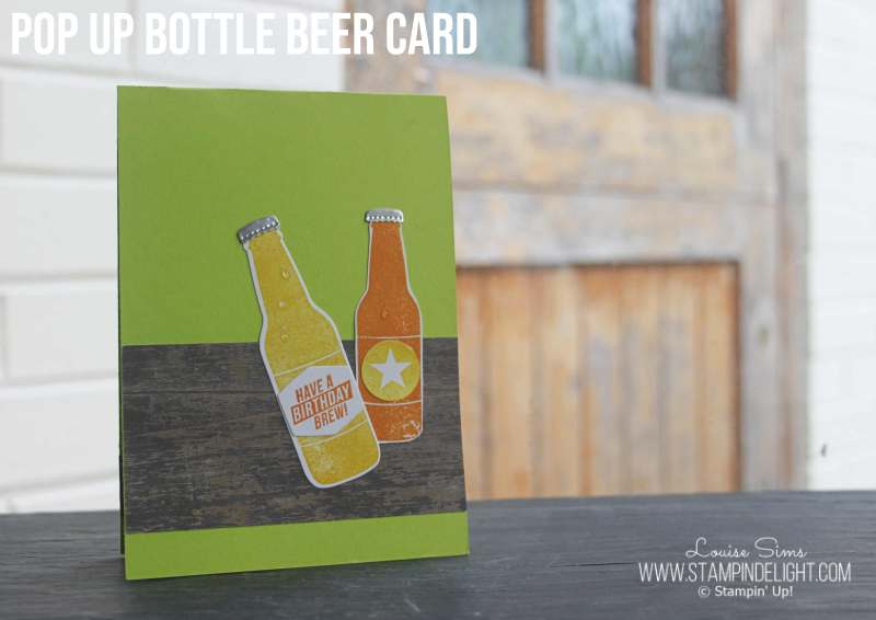 Fun Pop up birthday beer card with Bubble Over stamp set 