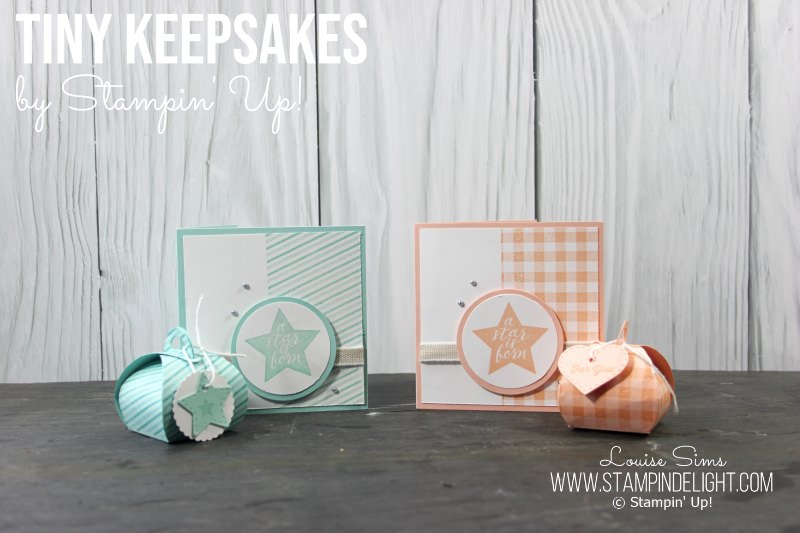 Tiny Keepsakes by Stampin' Up make for a fabulous new baby card and gift duo