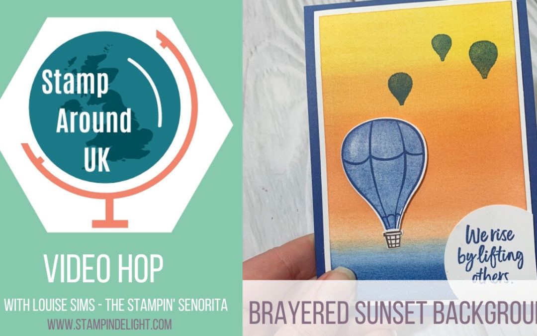 Stamp Around Video Hop – brayered sunset background