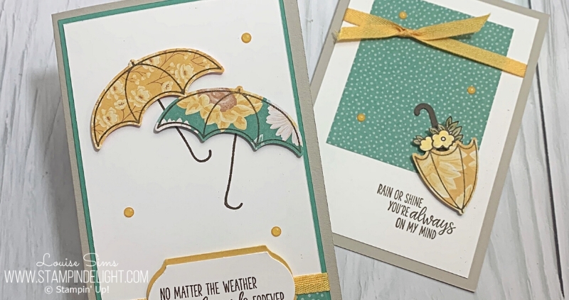Under My Umbrella duo of cards with Stampin’ Creative Blog Hop