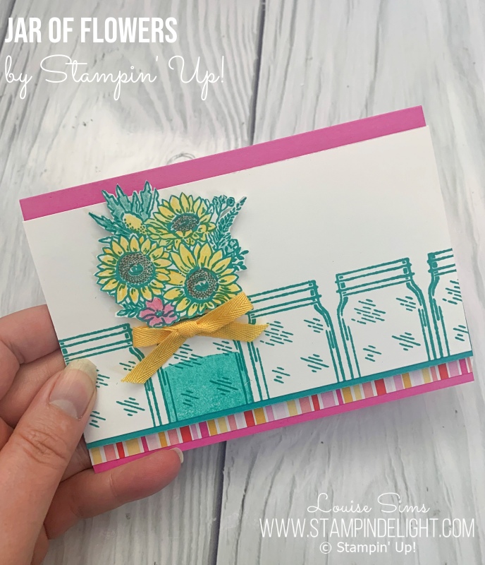 Jar of Flowers bundle creates gorgeous cards like this one cased from the catalogue. 