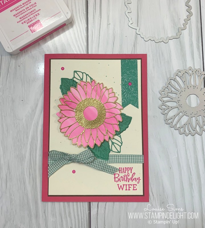 Summer birthday card with Celebrate Sunflowers