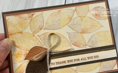 Baby Wipe Multicolour Leaves for an Autumnal Card