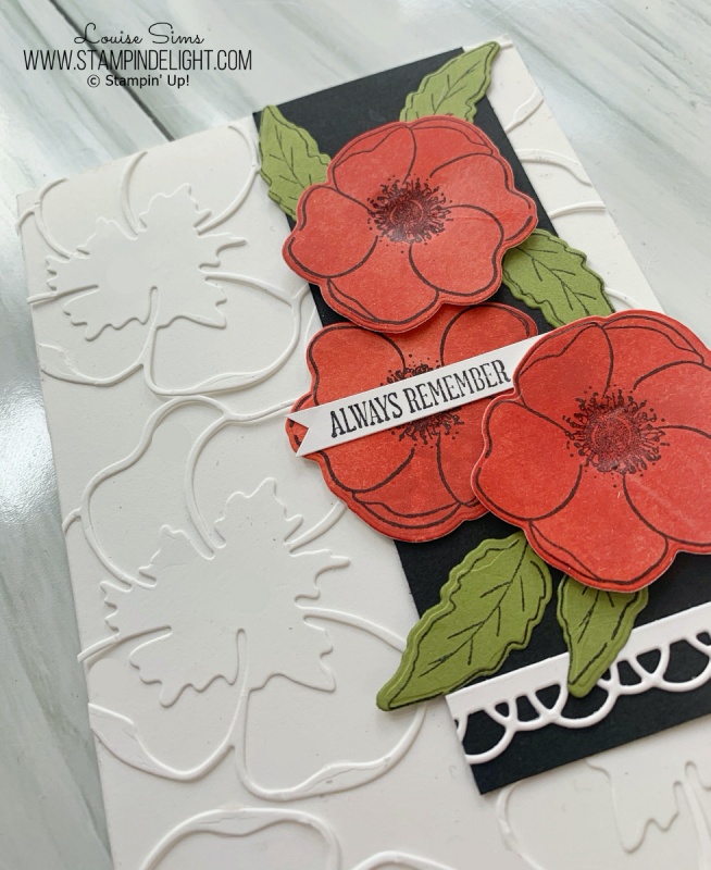 These poppy dies make the perfect  remembrance card