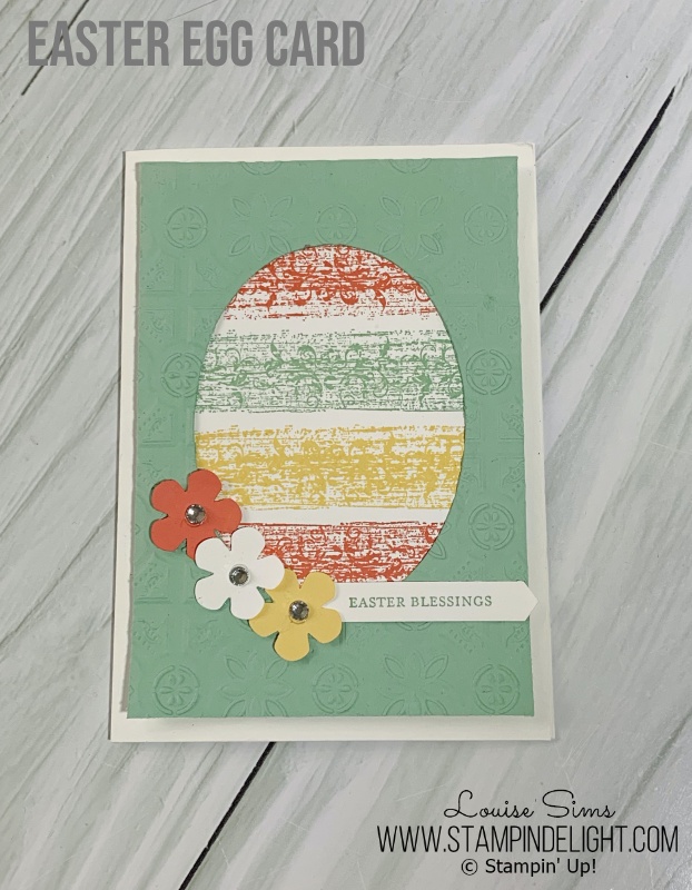 Create a simple Easter egg card using an oval aperture. 