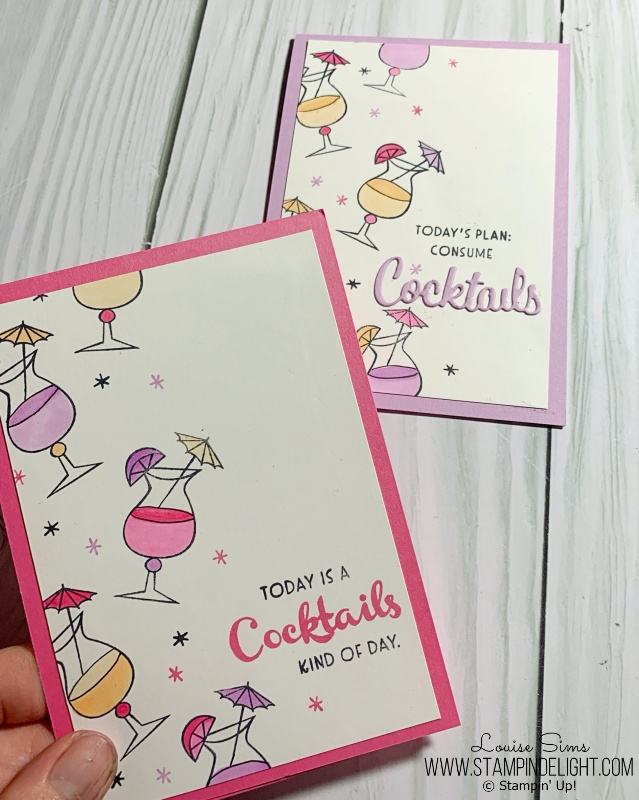 In Colour Cocktail Birthday cards