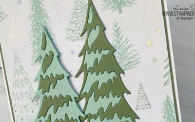 Two tone Christmas Trees with Inlaid Die Cutting technique