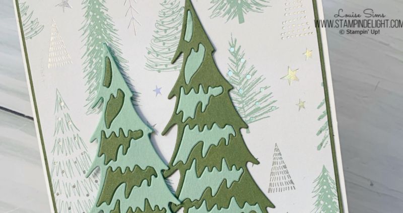 Two tone Christmas Trees with Inlaid Die Cutting technique